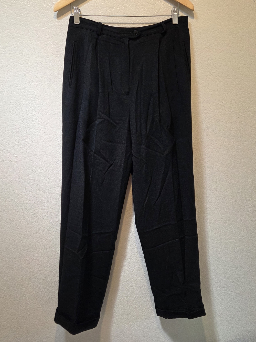 Vintage Kasper & Company ASL Wool Trousers Size 12 Pleated Tailored
